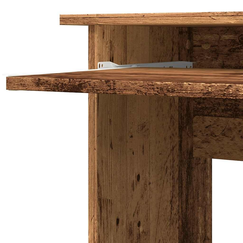 vidaXL Bureau d'angle vieux bois 120x140x75 cm bois d'ingénierie, bureau, bureau d'étude, mobilier de bureau à domicile, bureau d'ordinateur