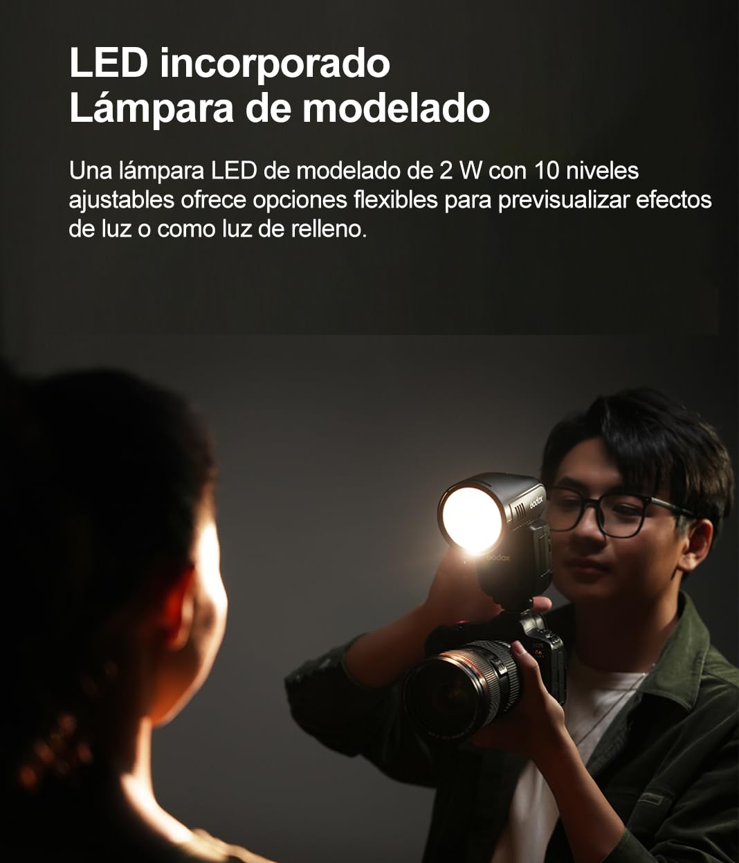 Godox V100-S V100S TTL Flash para Sony, Godox V1PRO-S Actualizado,100Ws Cabezal Redondo con Pantalla OLED y SU-1, 2.4G HSS 1/8000s Li-Ion 7.2V/2980mAh, V100S para Cámaras Sony
