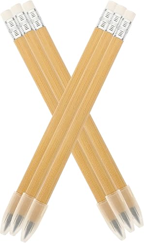 Tofficu Forever Pencil - Lápiz creativo, 6 lápices de bambú borrables, lápiz de madera eterno, lápiz eterno, lápices sin tinta para escribir,