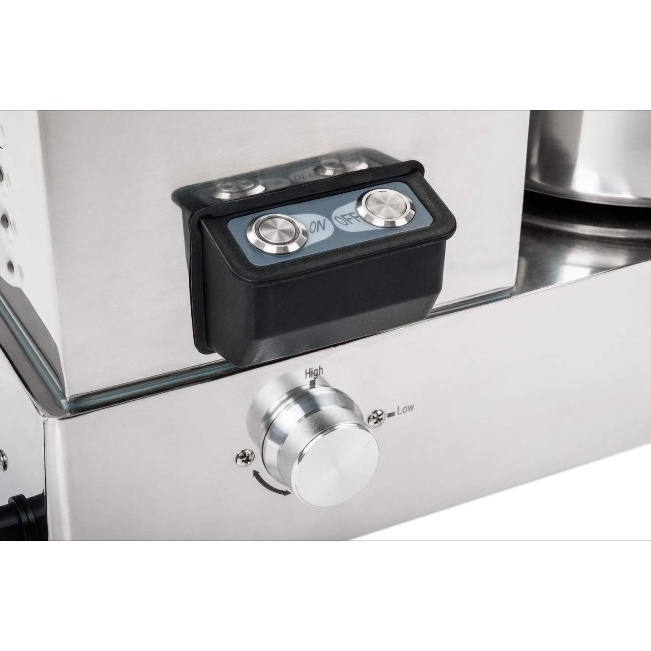 Royal Catering Robot De Cuisine Coupe Culinaire Cutter Boucher RCKC-6000 (750 W, Vitesse de 1 100 – 2 800 tr/min, Volume total 6 l/Volume utile 3 l, Cuve ø 25 cm)