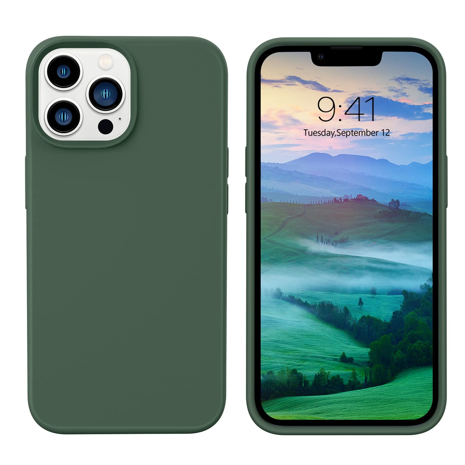 Coque silicone liquide iPhone 13 Pro Max avec doublure fine - 8