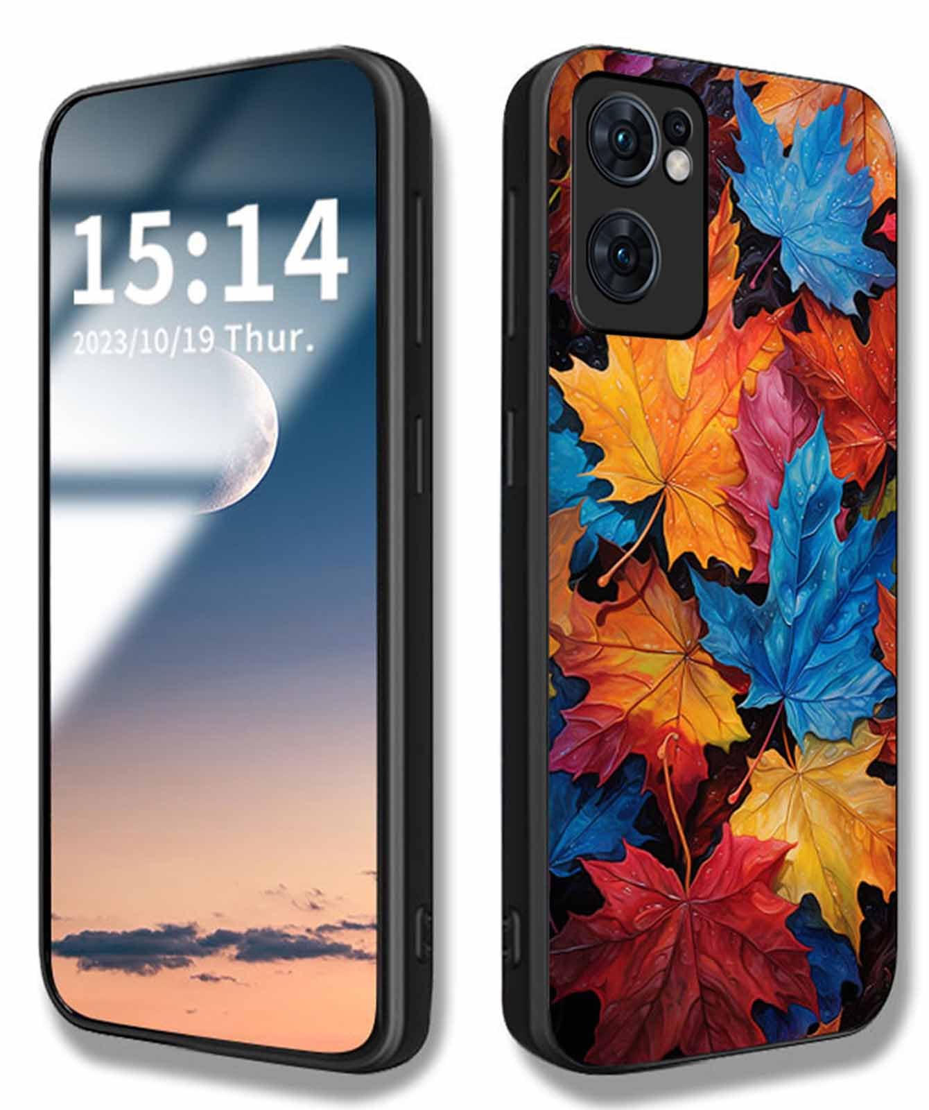 YaMiDe Cover per OPPO Find X5 5G, con Protezione Schermo, Gel TPU in Silicone Custodia Ultra Sottile Trasparente Case con Paraurti Antiurto, Farfalla