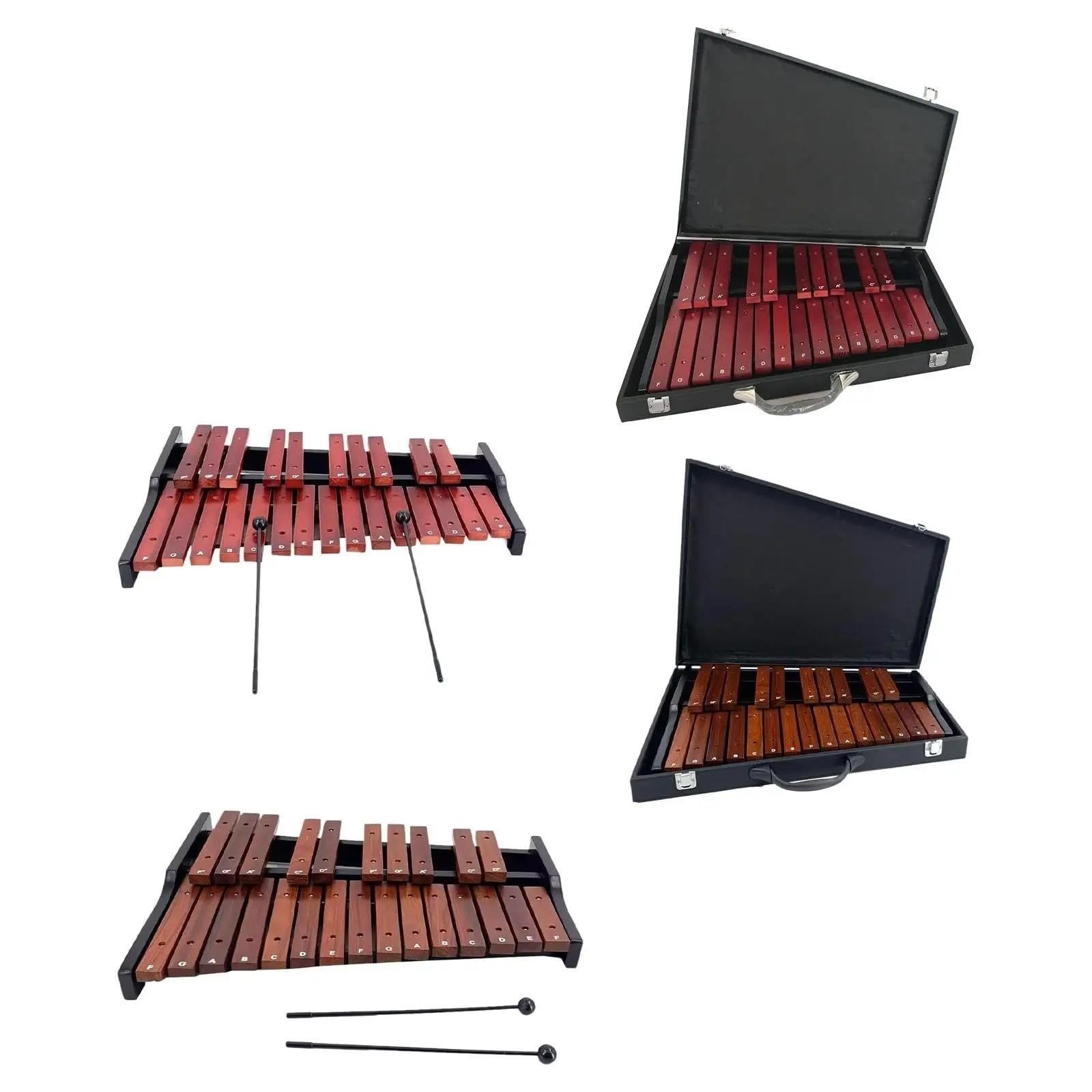 Instrument De Musique Xylophone En Bois Piano À Main Xylophone 25 Notes Pour Séances Familiales Orchestres De Performances En Direct(A)