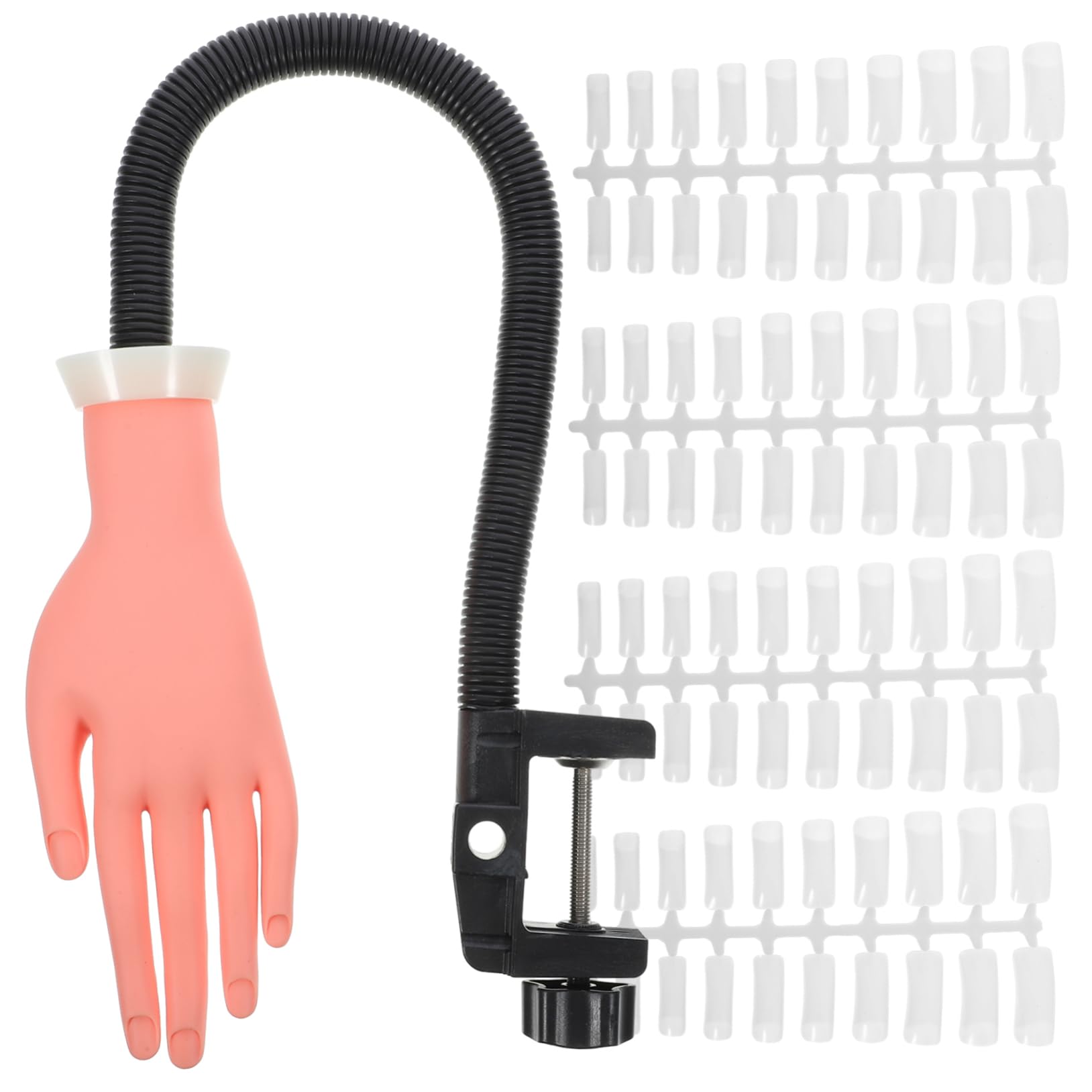 SHERCHPRY Art Riutilizzabile con Mano Unghie in Pratica per Plastica 100 Finte Corte Principianti e Artisti Manicure Professionali