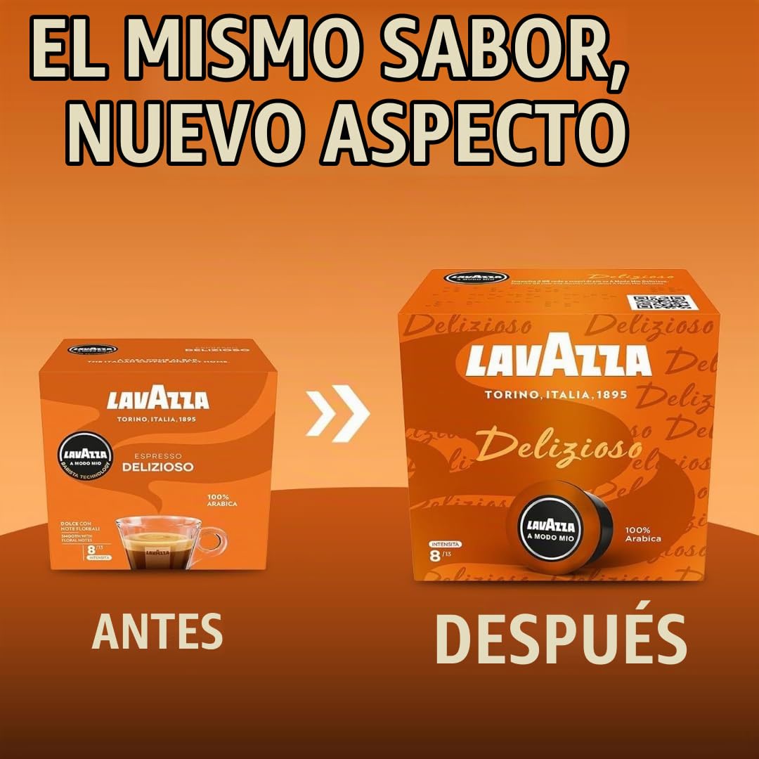 Lavazza Modo Mio Espresso Delizioso 256 Pods for Capsule Coffee Machine, Medium