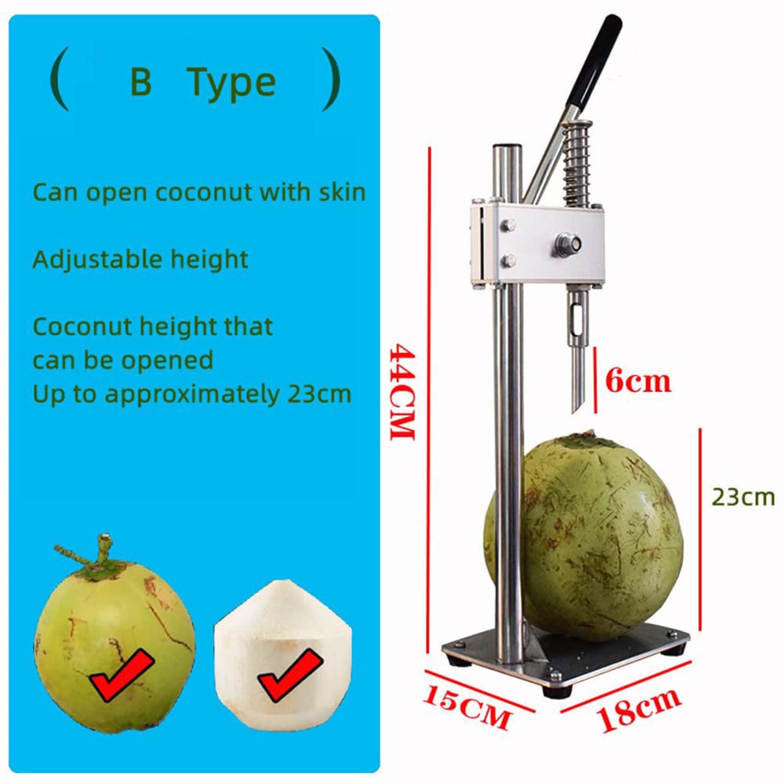Macchina per sgusciare il cocco, apri cocco manuale per cocco verde giovane, portatile e facile da usare, perfetta per gli appassionati di acqua di cocco e preparazioni di cocco fresco