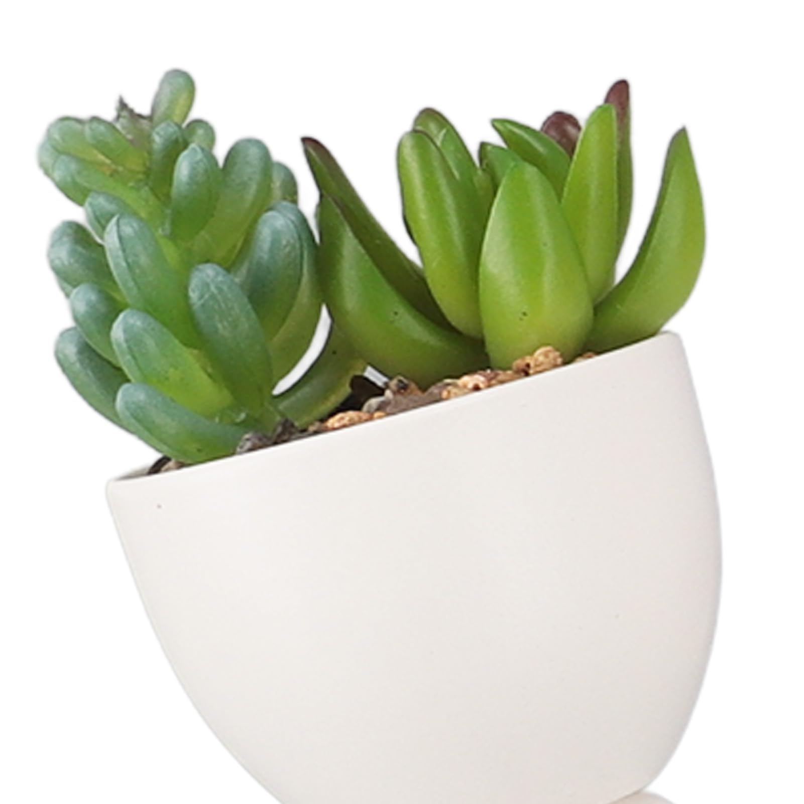 TOPINCN Set di 4 Piante Succulente Artificiali, Vasi Succulenti Finti in Ceramica con Disegni a Forma Umana per la Decorazione della Mensola del Soggiorno Dell'ufficio