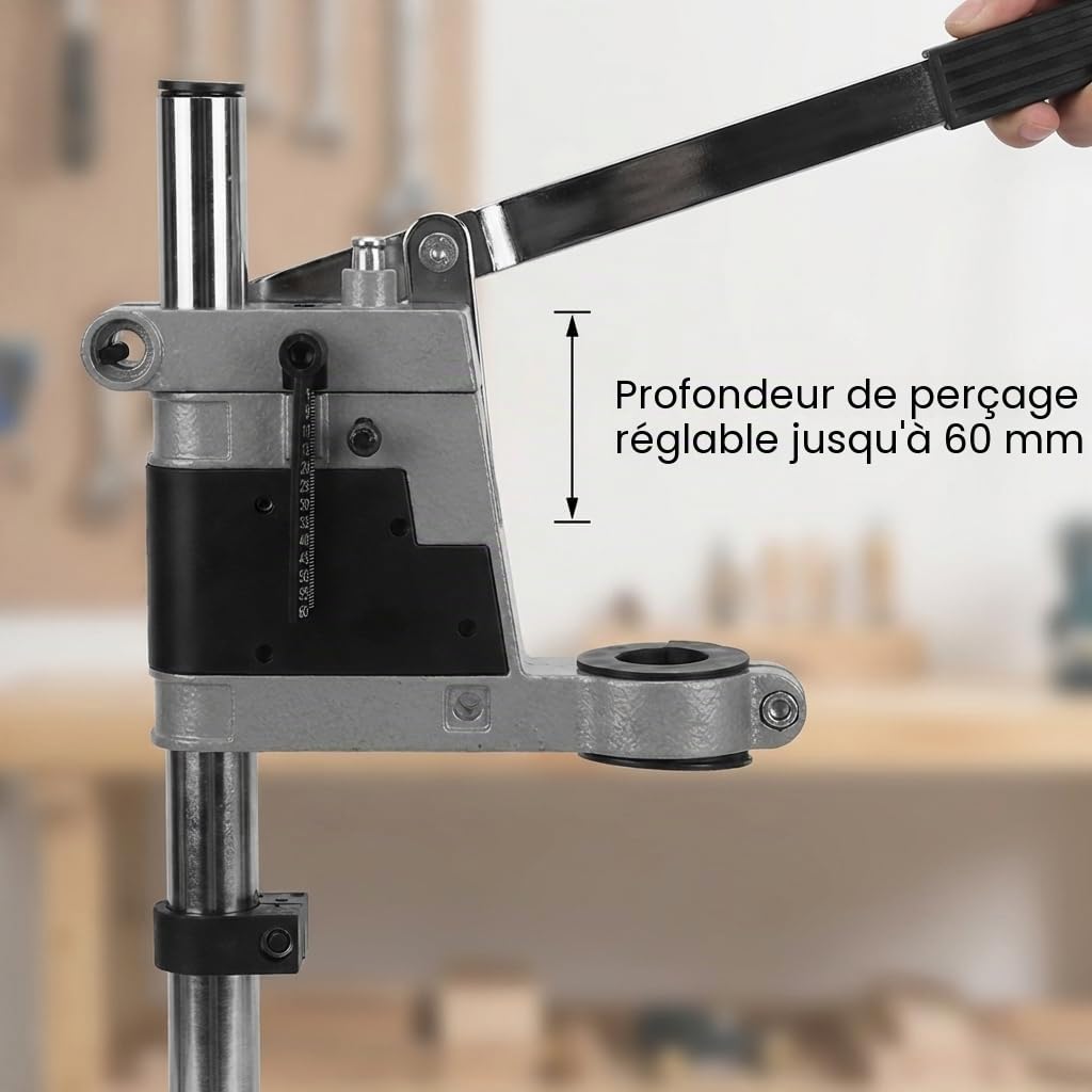 Perceuse à colonne rapide, pince d'établi universelle, support de perceuse réglable