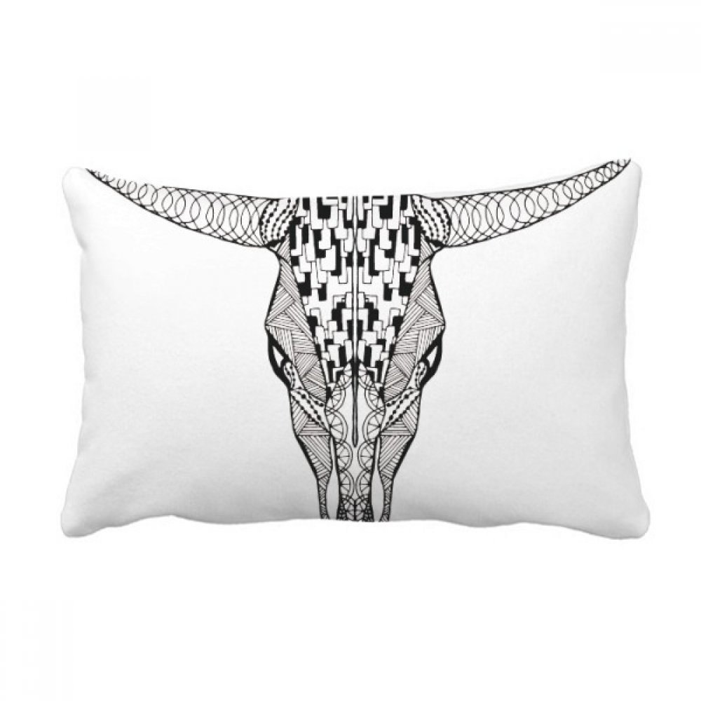 Coussin lombaire vache sketch 40x60 cm oreiller décoratif pour canapé salon