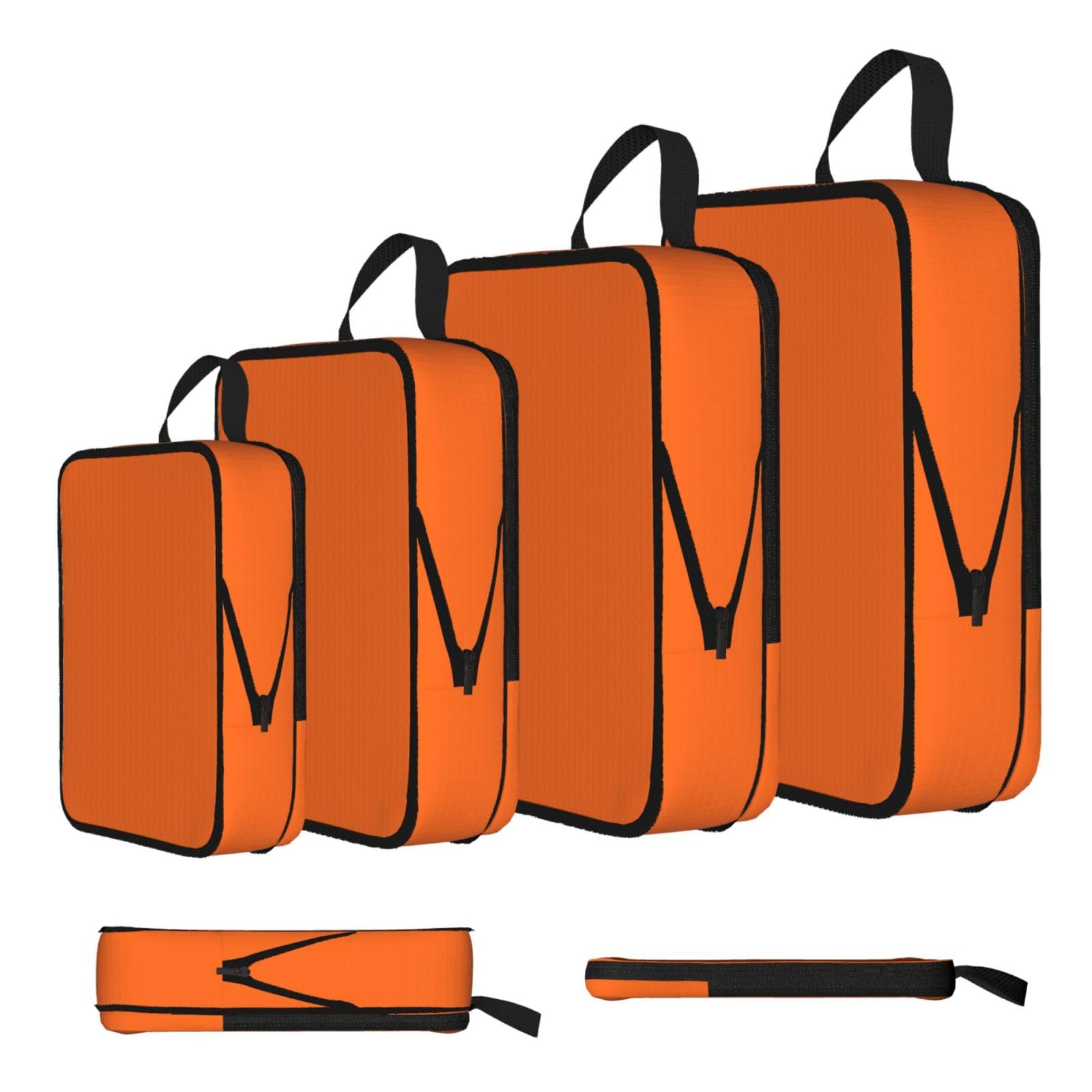 Nasturtium orange Compression Packing Cubes 4 Piece Set