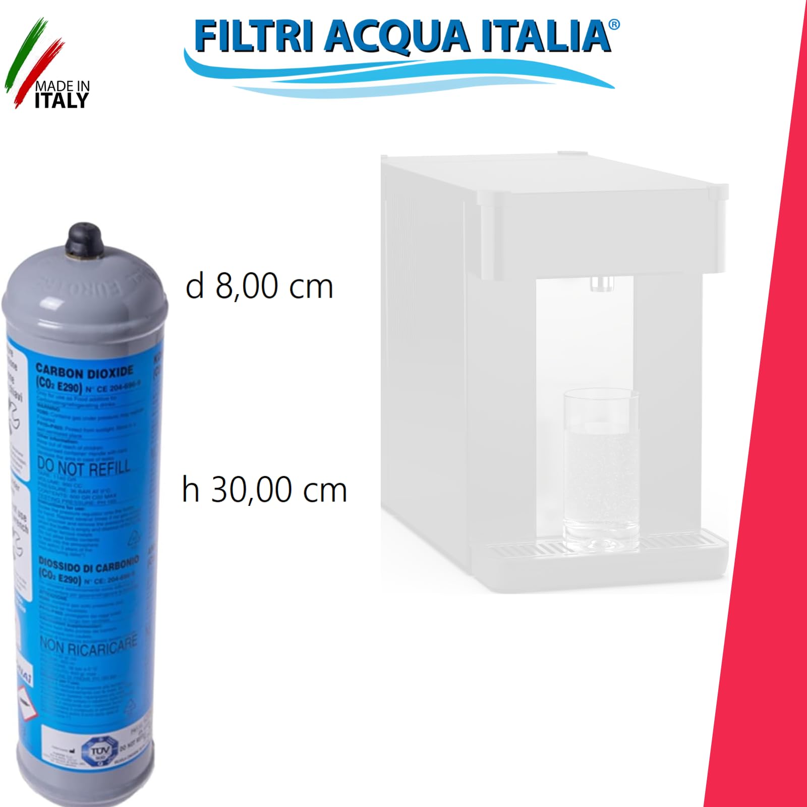 Lotto 3X Bombole CO2 600g Monouso per Gasatori domestici E290