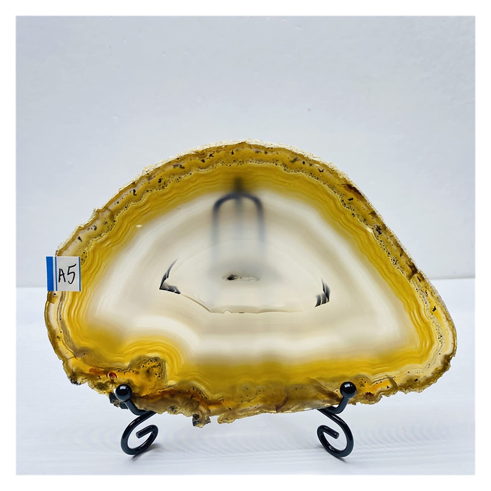 Pierre précieuse de cristal naturel d'agate rare et authentique