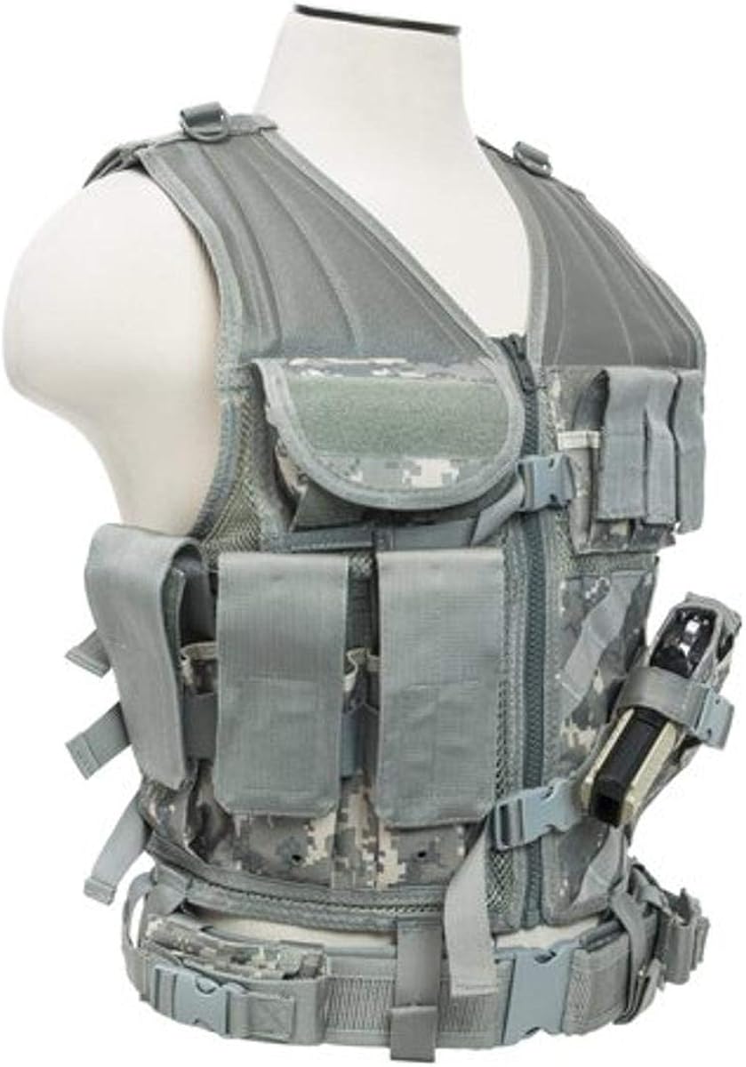VISM by NcStar Tactical Vest/Digital Camo Acu ,adjustable small/medium (CTV2916D) : Airsoft Vest : Sports & Outdoors