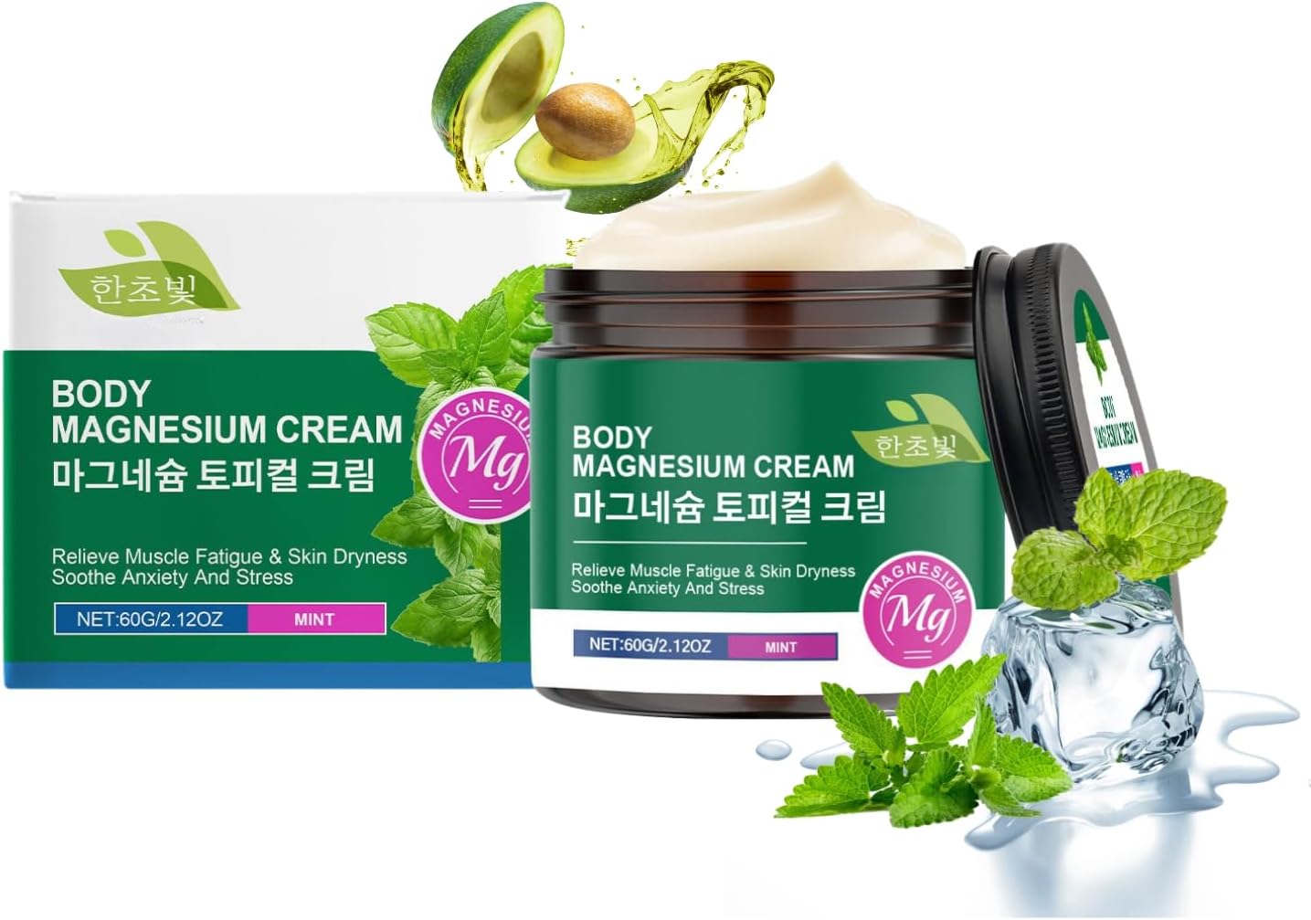 Magnesium Pa-in Re-lief Cream,Topical Magnesium Lotion for Sleep,Nerve pain relief,Muscle Relaxation,Calm,Moisturizing Supplement with Hyaluronic Acid&Shea Butter,Jo-int Re-lie Creams,Safe for Kids