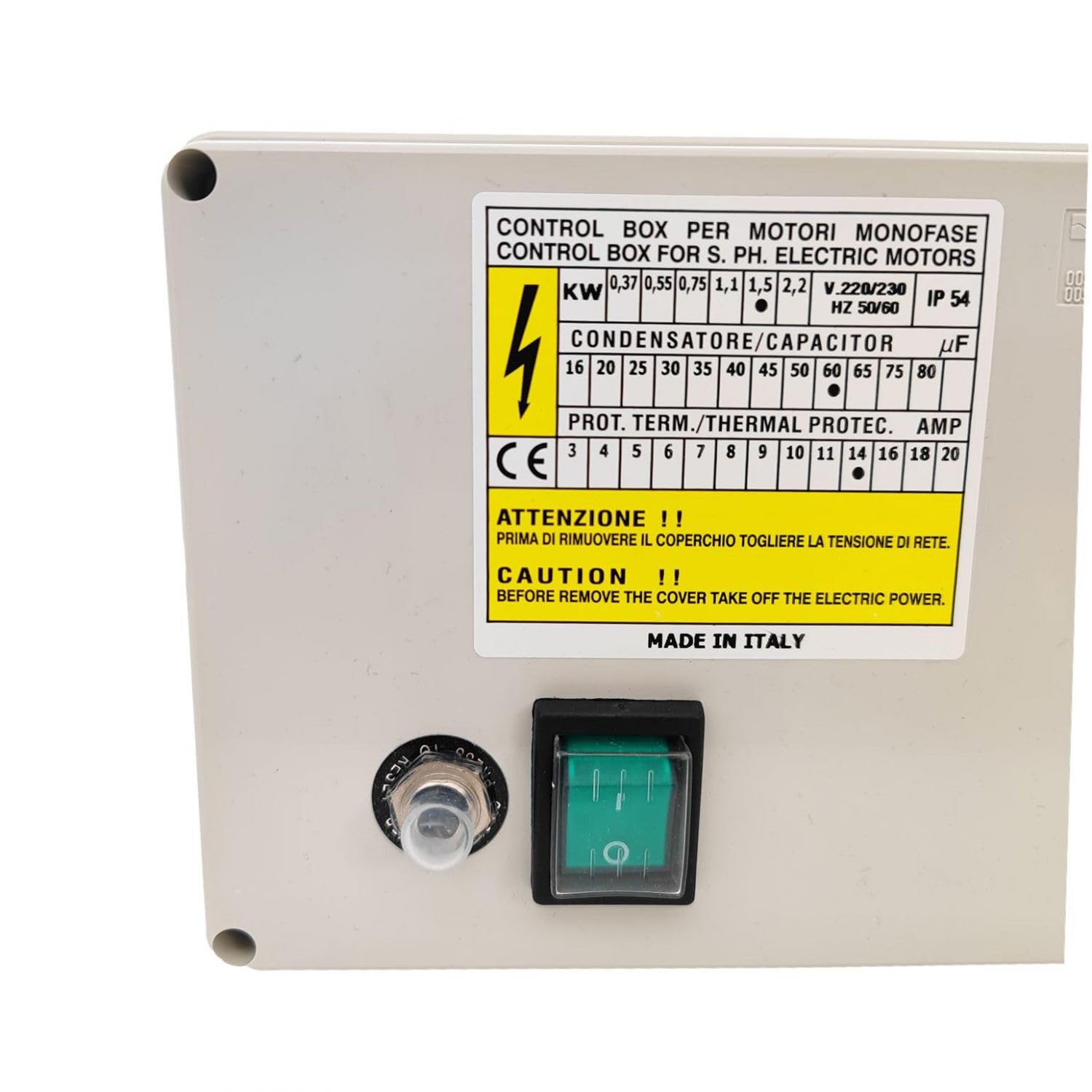 Coffret De Démarrage C-box 1.5kw 60uf Pour Pompe Immergée 220v Mono