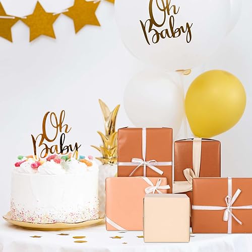 Miniatura 7 de Whaline Papel de Regalo de Terracota - No en Rollo - 4 Colores Papel de Regalo Degradado Plegado Plano Colorido Papel de Arte para Manualidades DIY