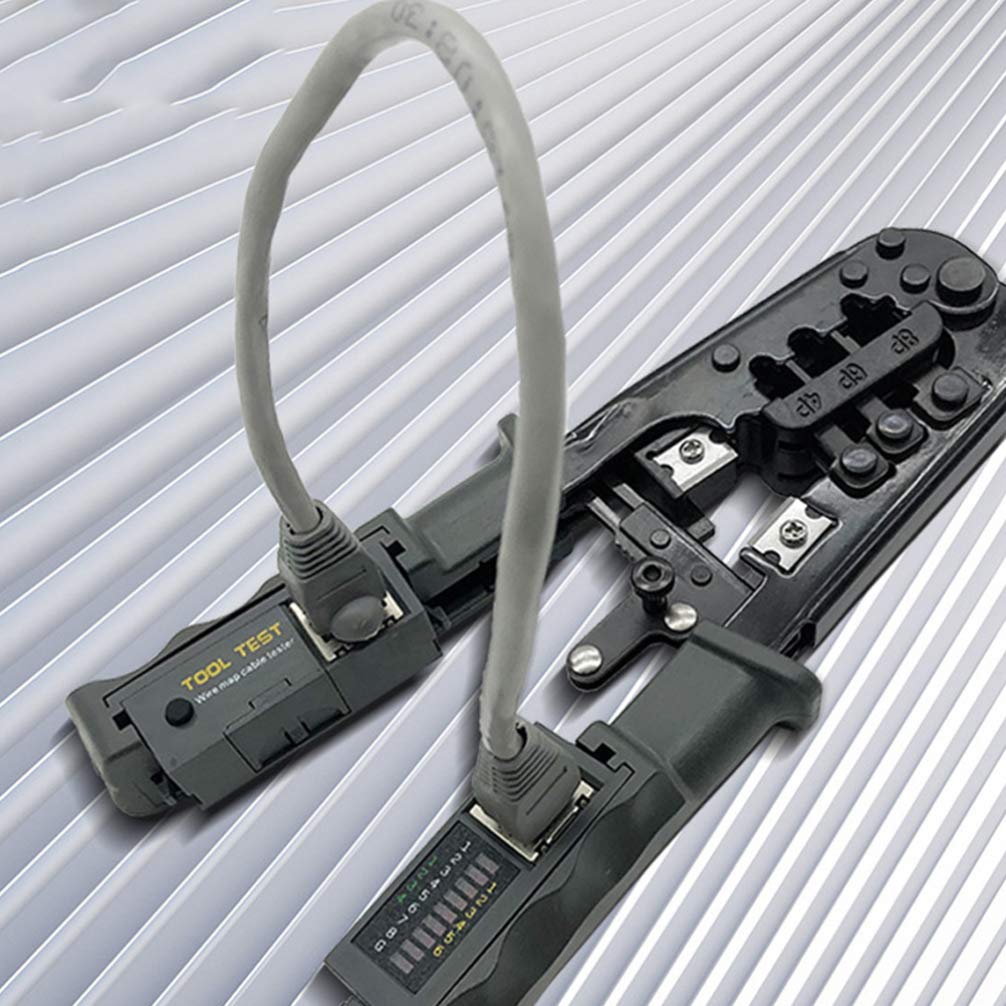 ULTECHNOVO Cavo di rete Crimpatrice 4P 6P 8P Cavi telefonici RJ45/RJ12/RJ11 Pinze per cavi di rete a cricchetto Pinza per crimpare Telecom modulare strumento di crimpatura con tester