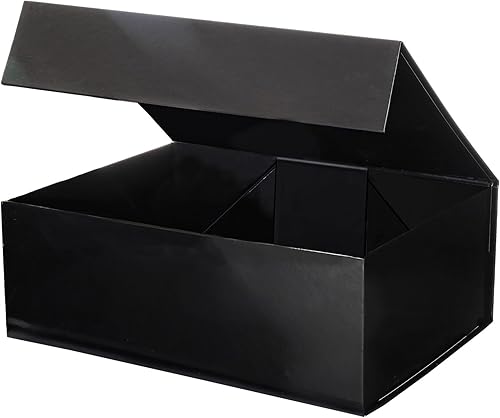 Moretoes Caja de regalo negra, 12 x 9 x 4.3 pulgadas, caja de regalo plegable grande con tapas de cierre magnético (paquete de 1) disponible en Yaxa El Salvador