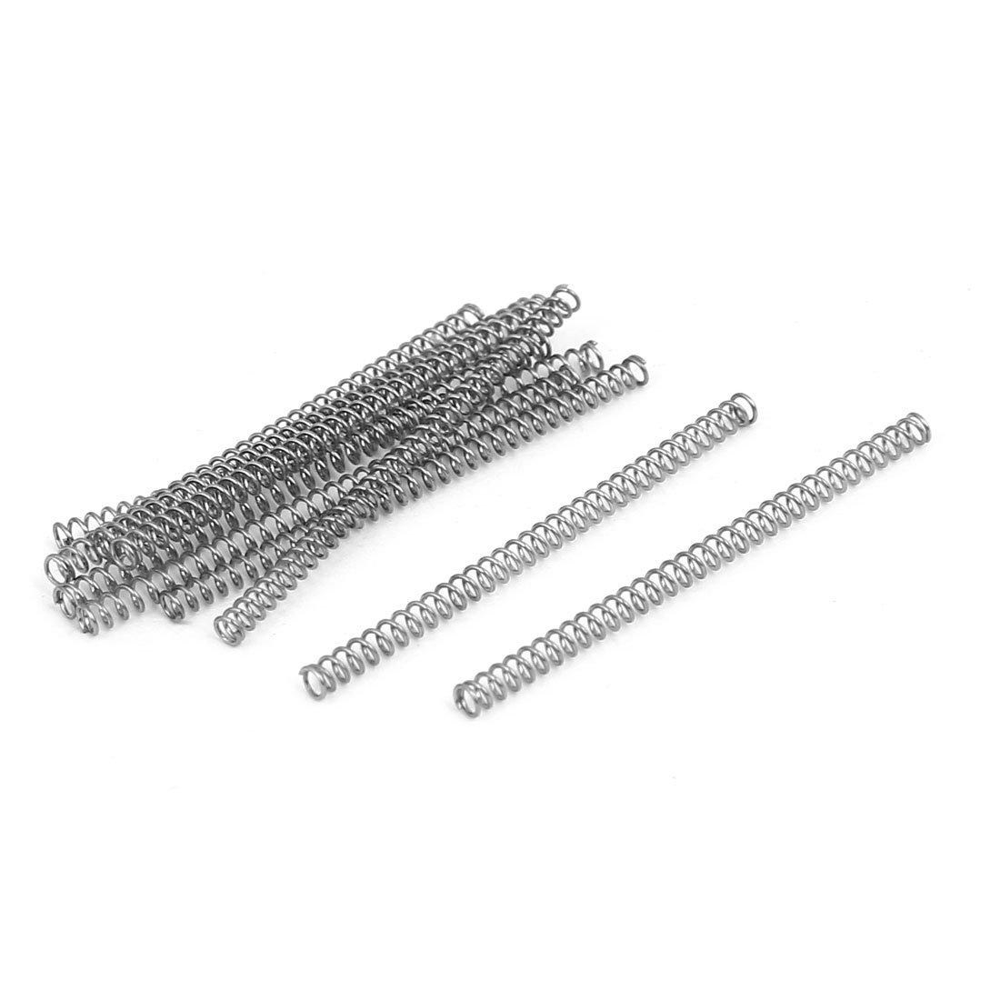 Sourcing Map 10 Stück 304 Edelstahl Druckfedern – 0,3 Mm X 2 Mm X 35 Mm, Silberfarben, Vielseitig Einsetzbar