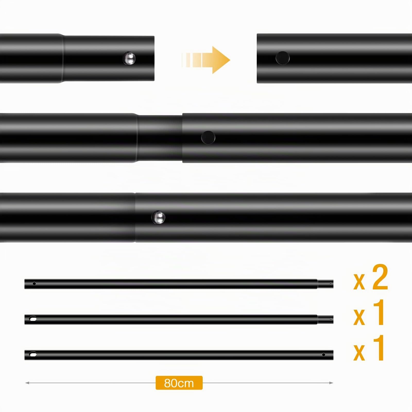 OMBAR 7x10ft/2x3m Supporto per Sfondo Fotografico Regolabile per Ritratto, Fotografia di Prodotti e Registrazione Video, Supporto Telescopico per Foto con 4 Morsetti per Sfondo e 2 Sacchi di Sabbia