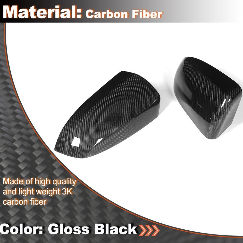 Carbon Fiber Mirror Cover fits for BMW X5 E70 X6 E71 Sport Utility 2008-2013 Replacement Side Rearview Mirror Caps Car Exterior Outside Shell RHD