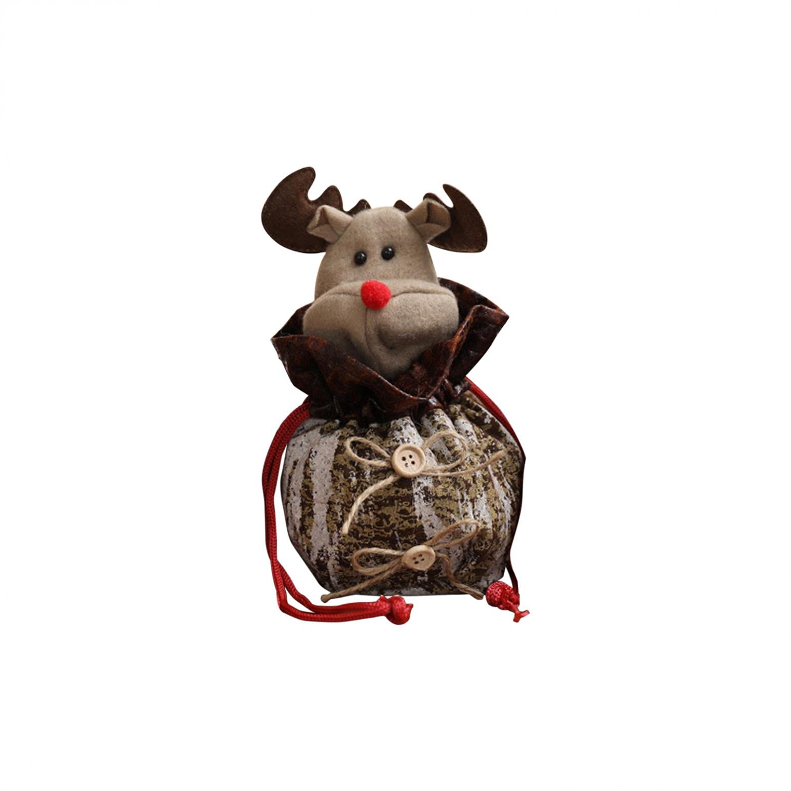 SUMDUINO Christmas Eve Gift Bag Party Favors Apple Bag, Cute Creative Handbag Santa Snowman Xmas Candy Bag for Sugar Snacks Party Supplies Clearance (09 Elk)