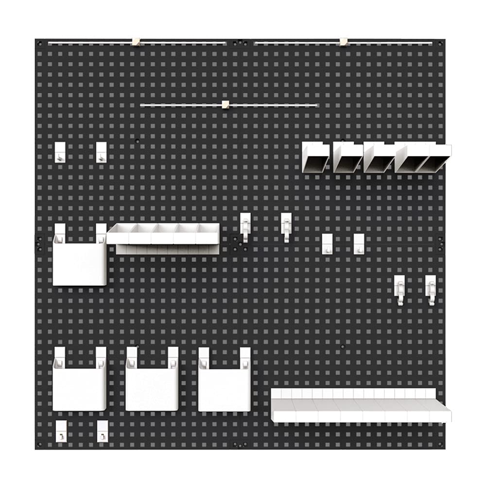 Herramienta de Montaje en Pared Tablero Perforado Organizador de Almacenamiento Estantes Colgadores Paneles de Gancho, Estante de Tablero Perforado, Tablero de Almacenamiento de Escritorio, Pared de