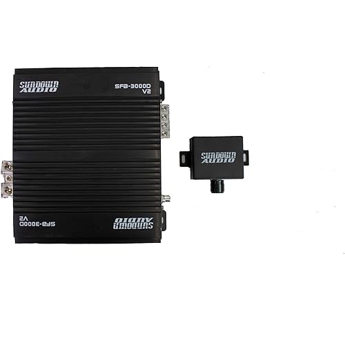 Sundown Audio SFB-3000D 3000W RMS Class D Monoblock Amplifier - 1 Ohm Stable, High-Efficiency Car Subwoofer Amp with Variable Crossover Filters, Bass Boost, and Smart Cooling