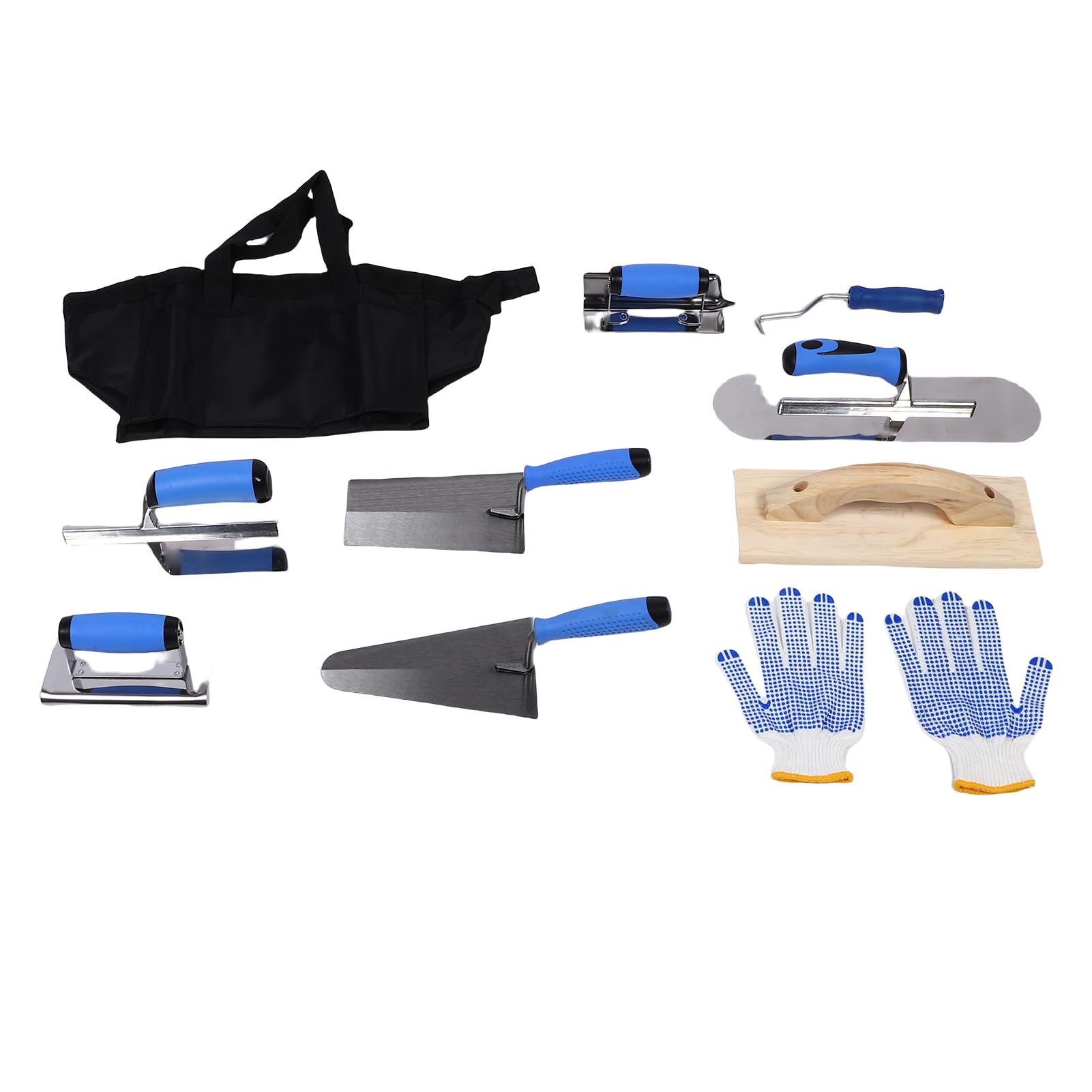 Juego de herramientas de mano de albañilería de acero inoxidable, conjunto de paleta de construcción duradera para decoración del hogar 10 piezas