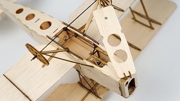 Micro Tiger Moth Balsa Wood Aeroplane Model Laser Cut 400mm RC Aircraft Building Kit for Indoor Park Flyer