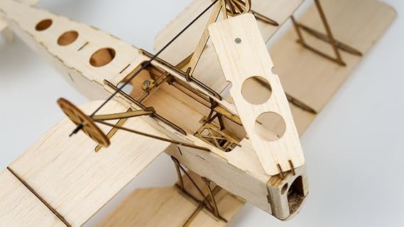 Micro Tiger Moth Balsa Wood Aeroplane Model Laser Cut 400mm RC Aircraft Building Kit for Indoor Park Flyer