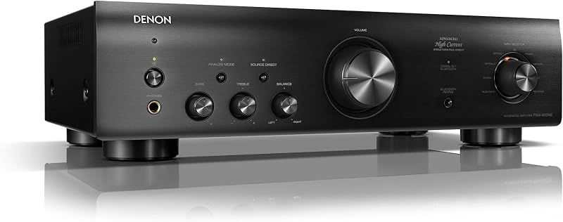 Amplificador estéreo Bluetooth Denon PMA-600NE, amplificador de 2 canales de audio para el hogar | Amplificador integrado de 70 W x 2, DAC y preamplificador de fono integrados, modo analógico, potencia de corriente ultraalta avanzada
