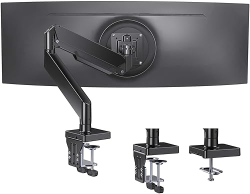 HUANUO Brazo de monitor ultraancho para pantallas de 13 a 43 pulgadas, brazo de monitor de alta resistencia con capacidad para hasta 33 libras,