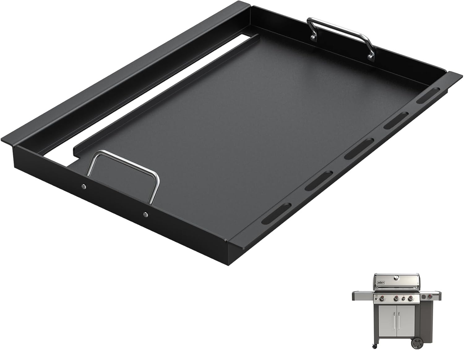 6788 Griddle for Weber Genesis II 300 Series Grill, Full Size Griddle Inserts, Flat Top Grill Griddle Plate for Weber GS4 Genesis II E310 E315 E325 E330 E335 S310 S335, Replace for 6788 26" x 18" x 1"