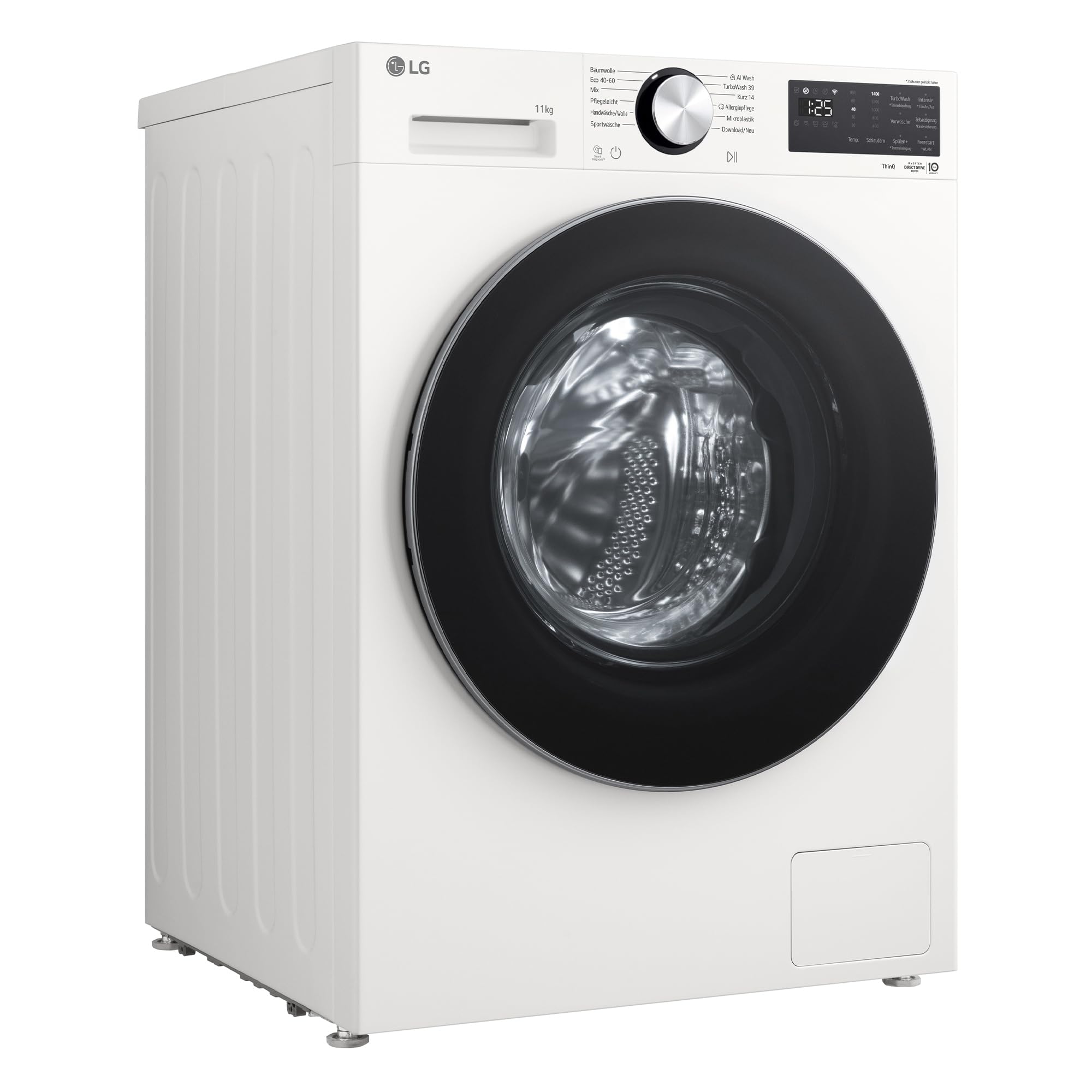 LG F4WX7012 Waschmaschine Weiß, 11 kg, 1400 U./Min. | EEK A-40%, AI DD®, TurboWash®360°, Essence White