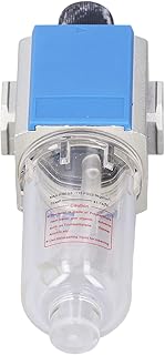 Air Compressor Lubricator, Air Filter Pressure Regulator Water/Oil Trap Separator (20-130PSI, 75CC Cup, Filter, Regulator & Lubricator Combos(GL200-06)