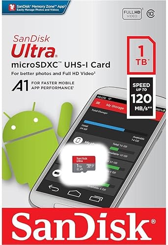 Miniatura 2 de SanDisk Ultra 1TB Micro SD tarjeta clase 10 funciona con teléfono Android compatible, tabletas Galaxy, Nintendo Switch, Drones, Action Cam – Paquete