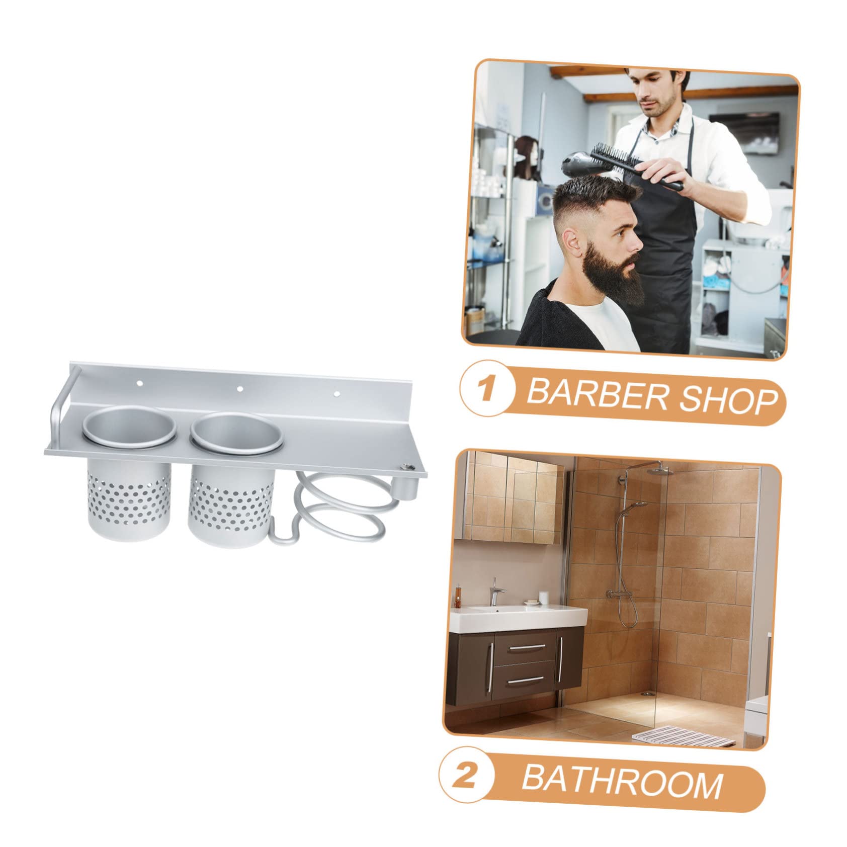 Wandmontierter Haartrocknerhalter Aus Metall Haartrocknerorganizer Mit Doppelrohr Stabiles Badezimmerregal Für Haartrockner Und Styling Tools Abnehmbar Platzsparend Für Bad Und Friseursalon
