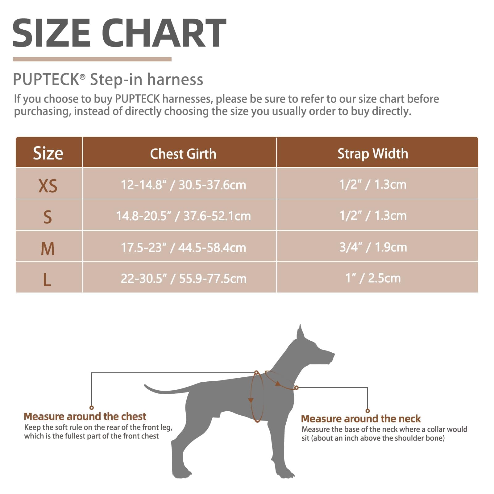 PUPTECK Step-in Dog Harness Medium Dog, Anti Pull Adjustable Dog Halter Easy Control for Walking, Orange, XS - Image 2