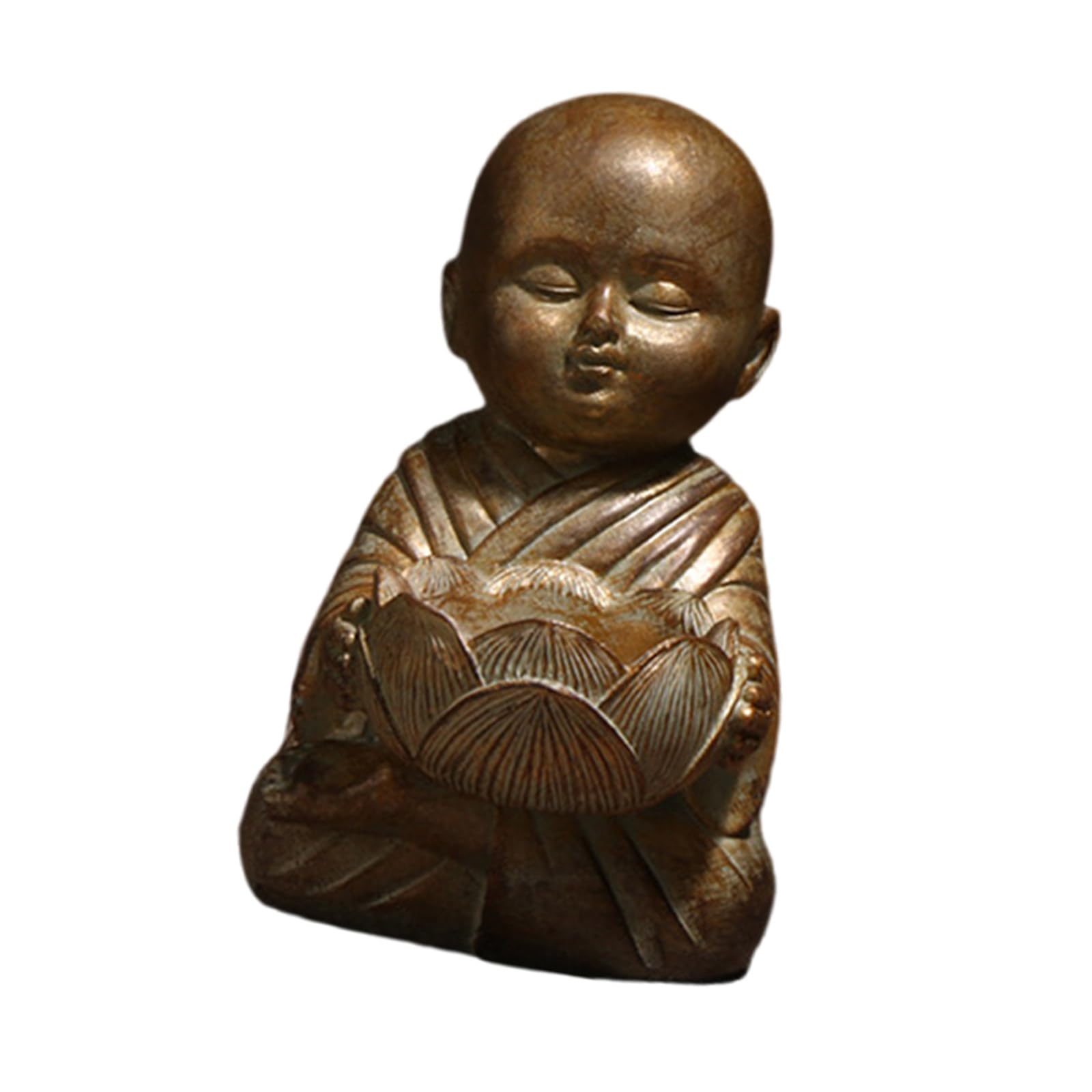 Buddhas Statue Holder Serenes Little Monk Statue Candlestick Holder Decorative Tealight for Home Buddhas