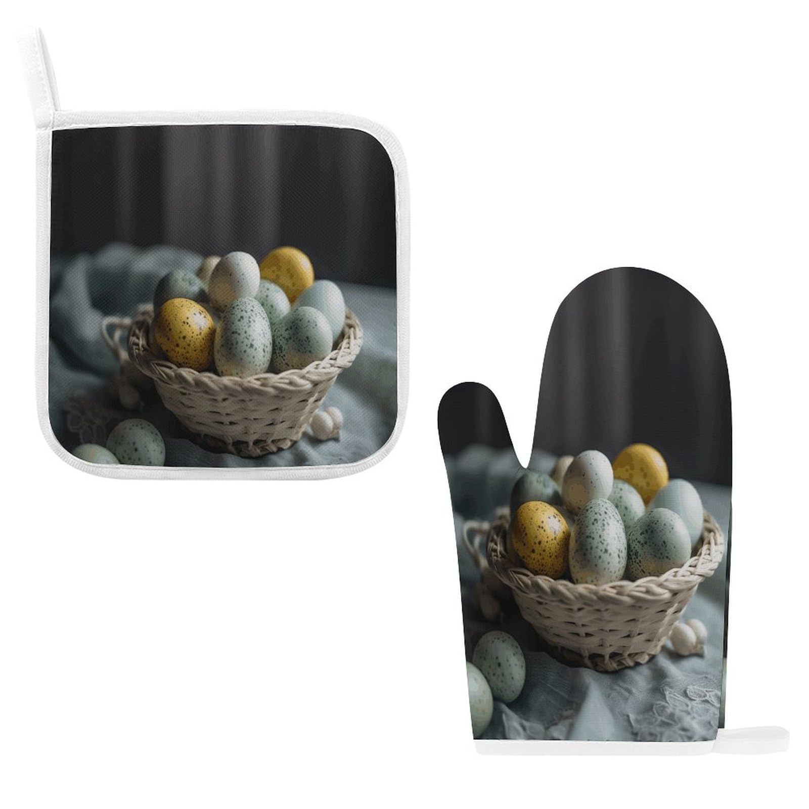 Fodpand Style Easter Egg Basket Oven Mitts And Pot Holders Sets