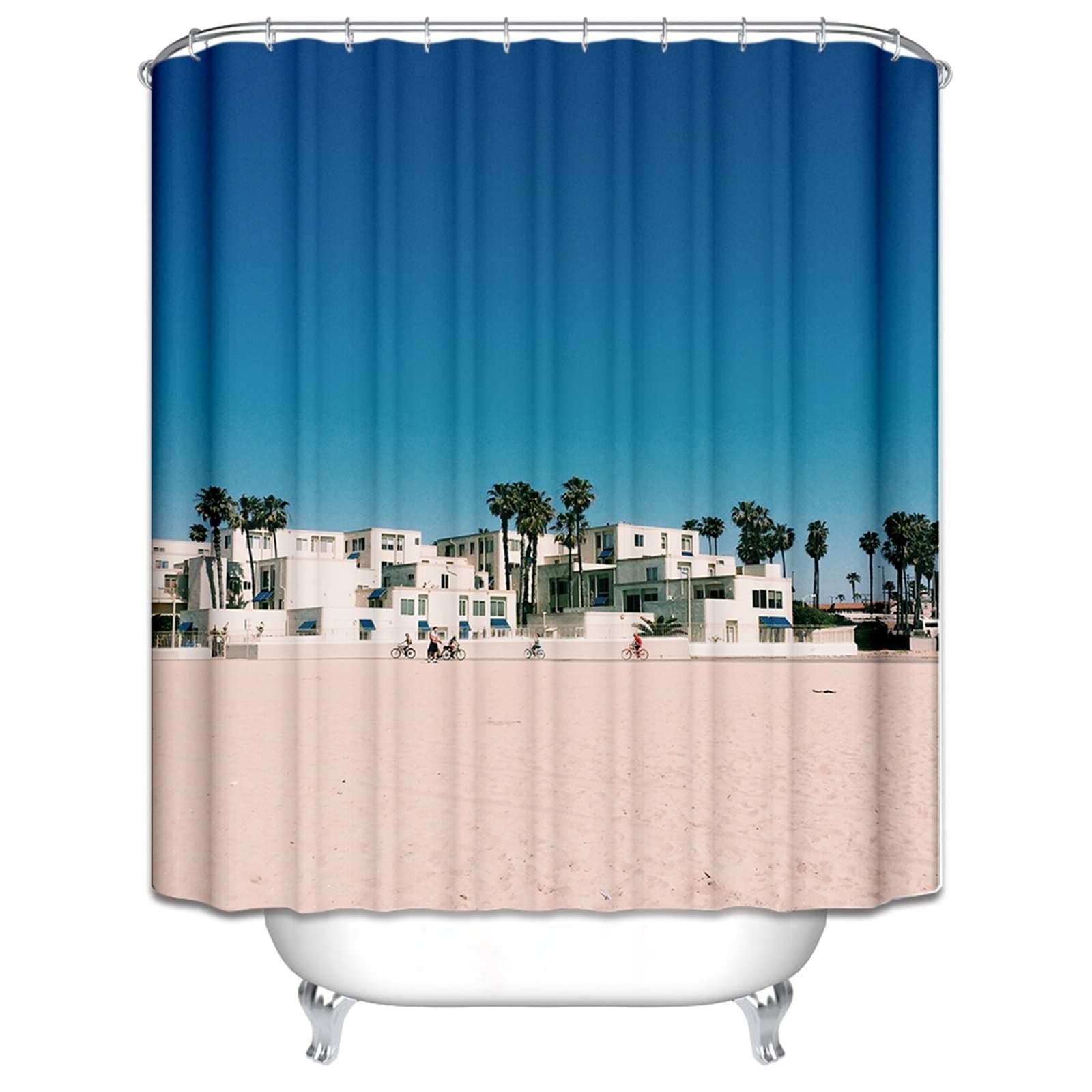Tenda Doccia 150x200 Antimuffa, Poliestere Multicolore Spiaggia e casa Tenda doccia per bagno vasca da bagno