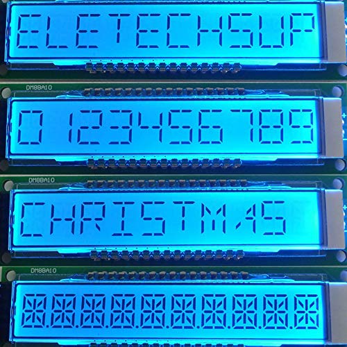 DECDEAL Módulo de 10 bits de 16 segmentos Tubo de segmento digital de 10 bits Módulo de tela LCD SPI