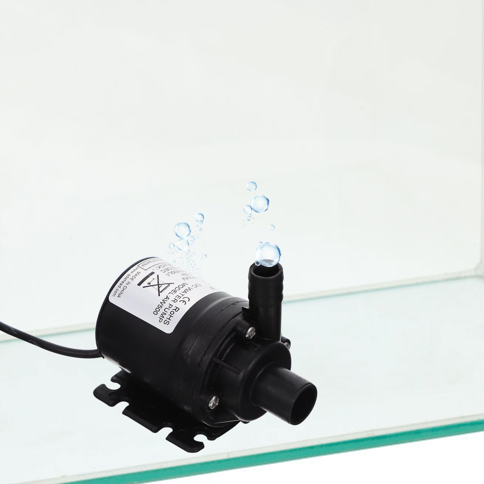 Pompa Booster Solare Sommergibile Dc24v 38w, Motore senza Spazzole, Plastico Nero, 850l/h, per Impianto Idroponico e Lavastoviglie