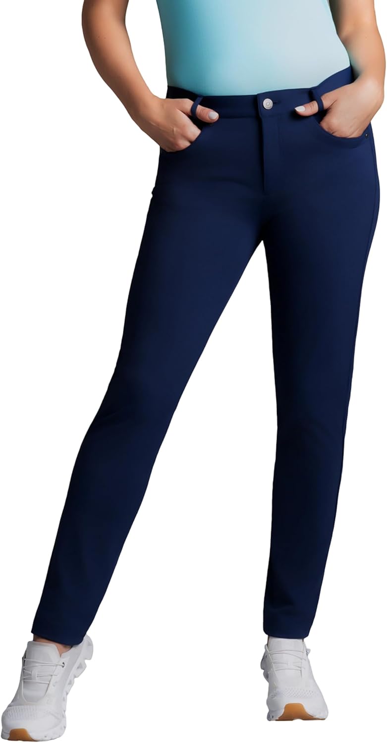 IBKUL Women’s 5-Pocket Pants – Stretch Performance Fabric, Durable & Flattering Design for All-Season Comfort 75002