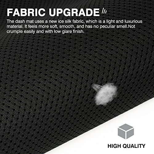 Image of Autorder Dashboard Cover Mat for Ford Bronco Sport 2021 2022 2023 2024 Accessories Dash Cover Ice Silk Fabric Dash Mat Sunshade Glare UV Rays Protector