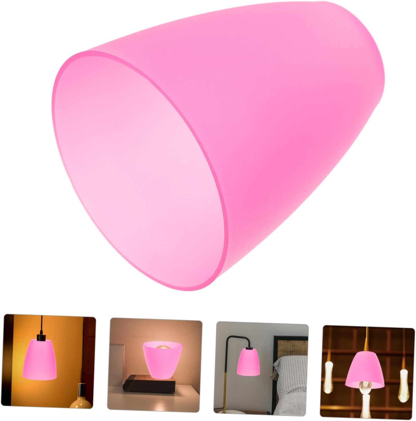 IMIKEYA Set of Plastic Lamp Shades Pink Lampshade Cover for Bedside Floor Lamps Decorative Lampshades for Modern Decor