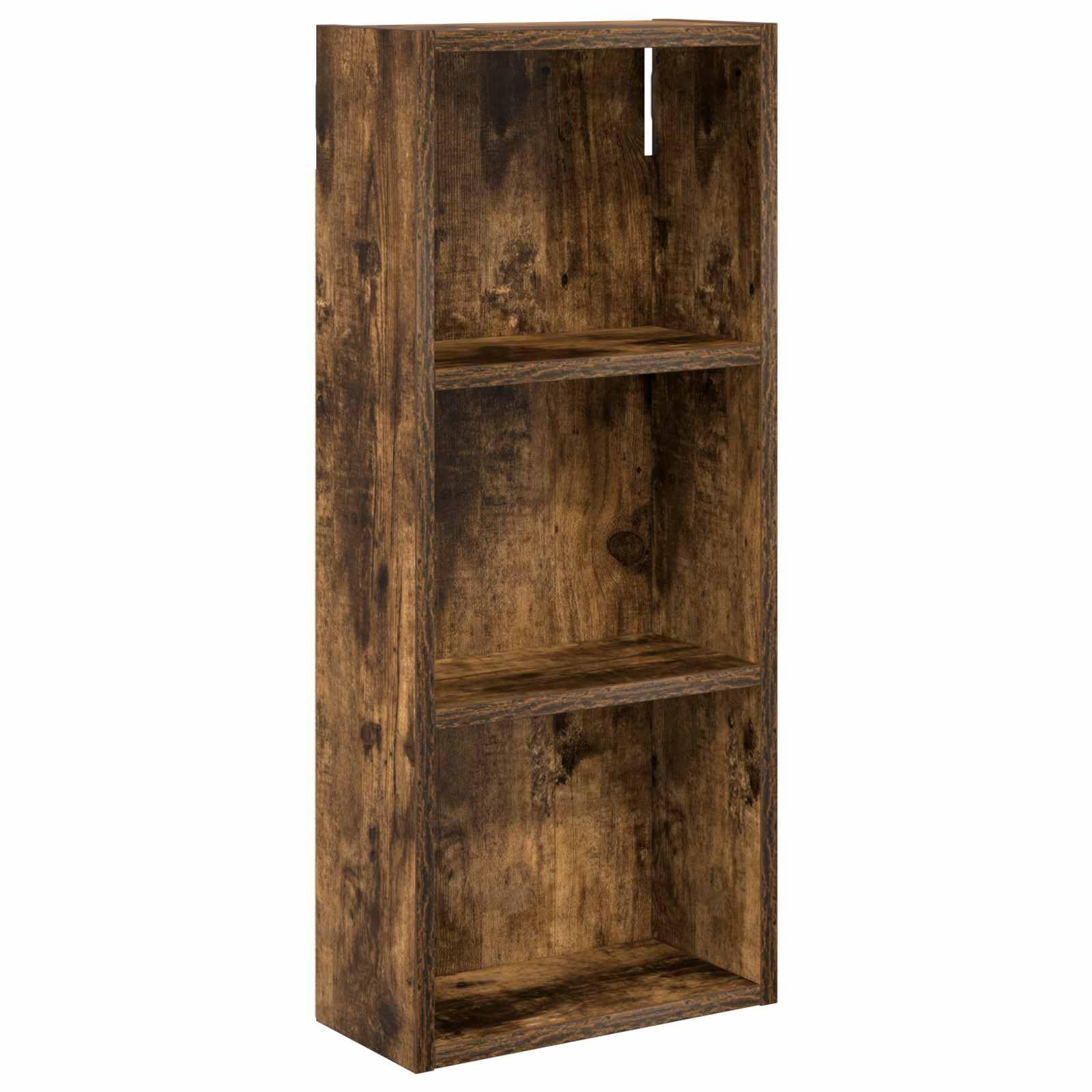 Makastle Armoire Murale Salle de Bain Chêne Fumé 30x14x70 cm
