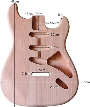 Amazon | エレキギターボディマホガニー材ギターバレルマット