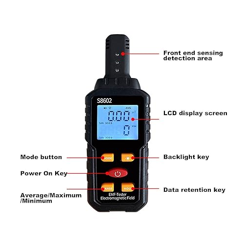 Miniatura 6 de Detector de radiación nuclear múltiple Geiger, contador de radiación, dosímetro de radiación con pantalla LCD, portátil, portátil, de mano, beta